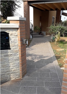 Porphyry Fortebuso, Porfido Di Forte Buso Tiles Flamed Surface