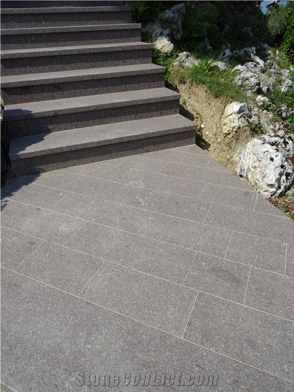 Porphyry Fortebuso, Porfido Di Forte Buso Tiles Flamed Surface