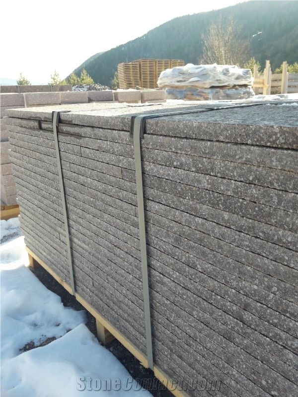 Porphyry Fortebuso, Porfido Di Forte Buso Tiles Flamed Surface