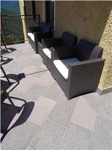 Porphyry Gardena Tiles Flamed Surface