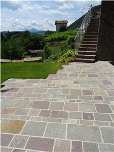 Porphyry Tiles Natural Surface, Porfido Trentino Porphyry Tiles Natural Surface, Porfido Trentino