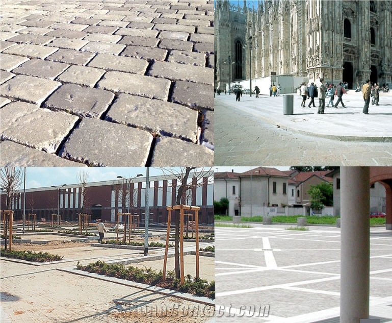 Pietra Di Luserna Pavers, Cobbles