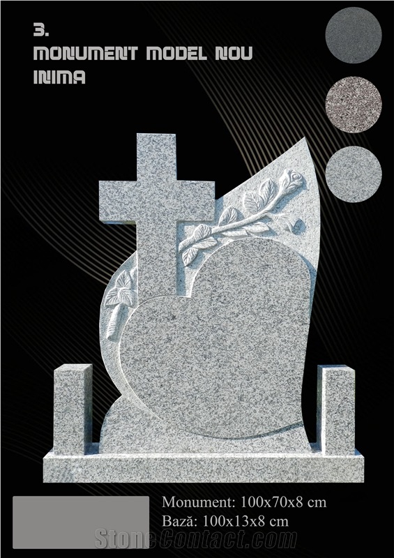 Monument Funerar, G623 Grey Granite Monument