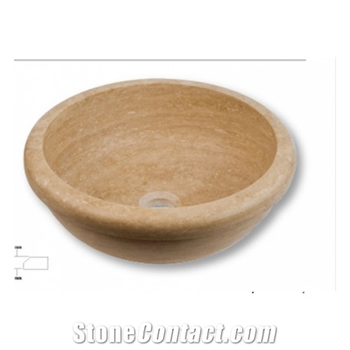 Ars6- Travertine Wash Basin