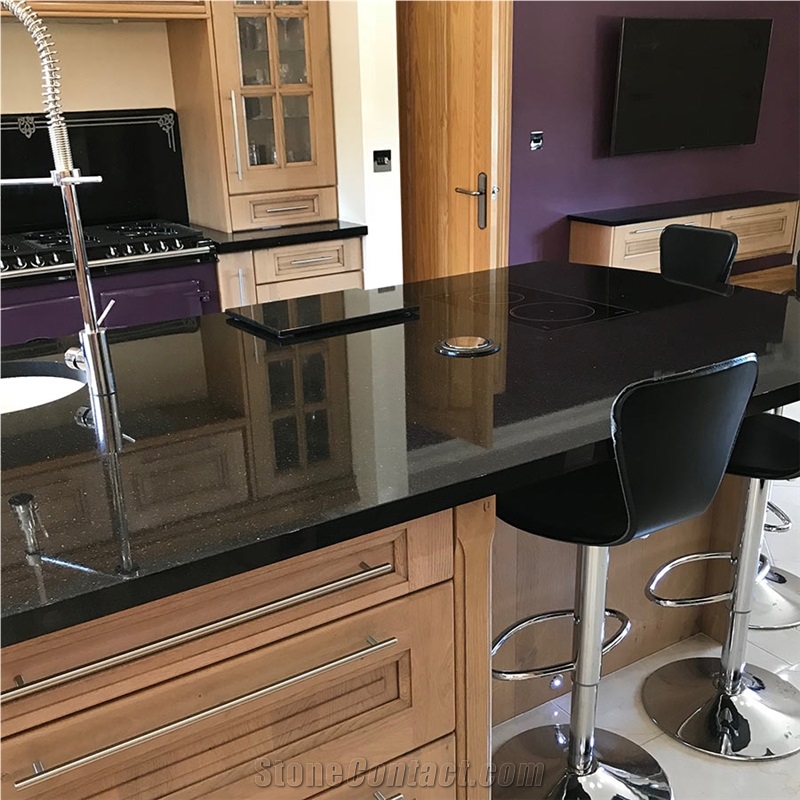 Star Galaxy Granite Kitchen Countertop Private Residence Carmarthenshire