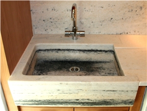 Rosa Valtoce Marble Kitchen Countertop,Farm Sink