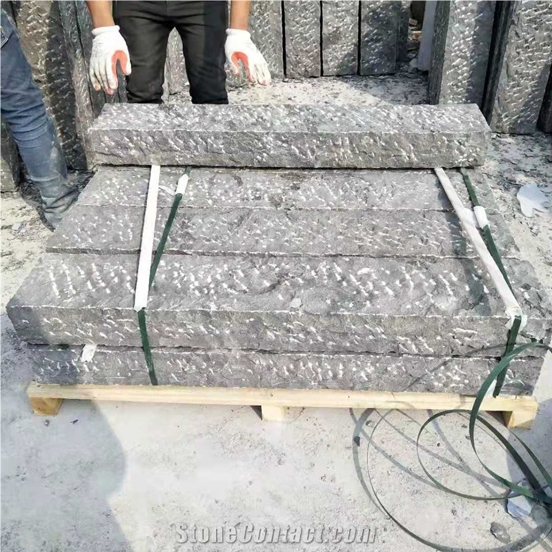 Blue Limestone Palisade,Rough Picked, Bush Hammer
