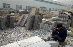 Blue Limestone Palisade,Rough Picked, Bush Hammer