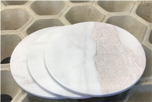 White Marble Serving Platter for Table Decoration