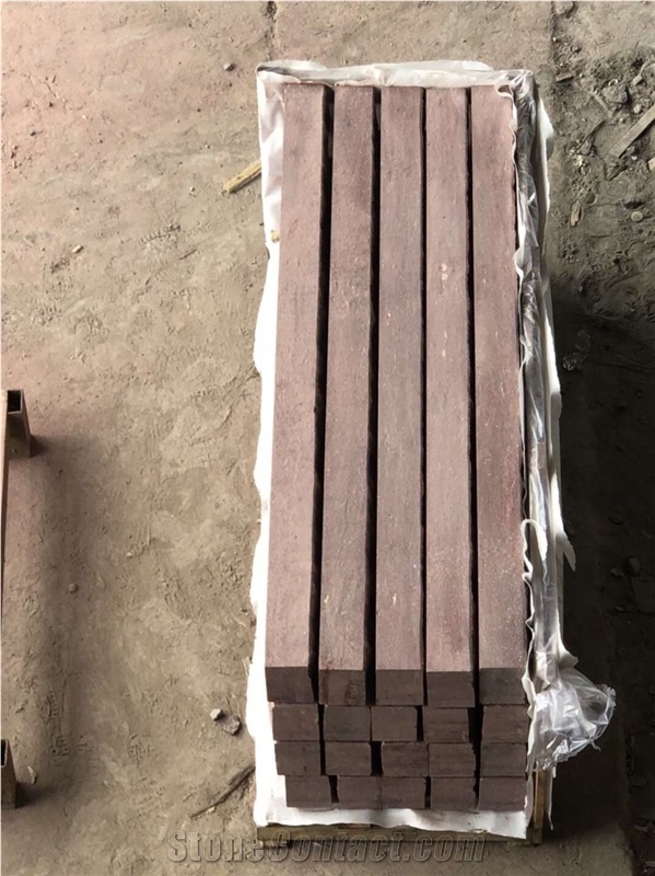 Red Porphyry Paving Stone Flamed Natural Split