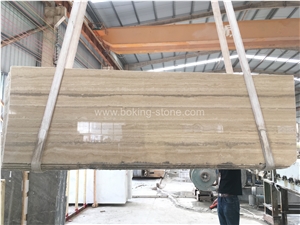 Denizli Beige Travertine Tiles Cream Polished Slab