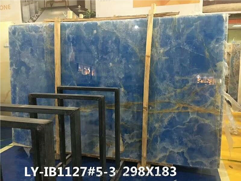 Nature Blue Onyx Backlit Slabs,Flooring,Agate Mosa