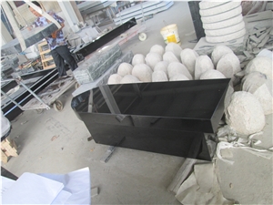 Shanxi Jet Black Granite Stone Custom Bench