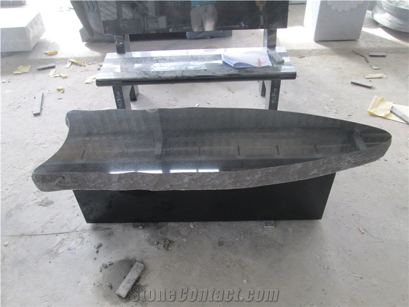 Shanxi Jet Black Granite Stone Custom Bench