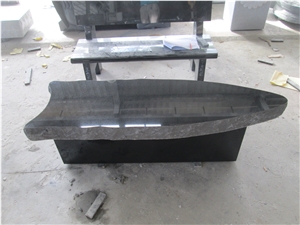 Shanxi Jet Black Granite Stone Custom Bench
