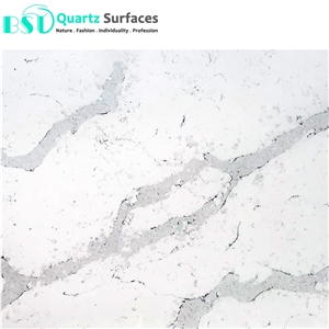 White Calacatta Quartz Stone for Kitchen