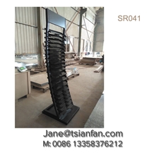 High Quality 3 Row Black Display Tower for Stone