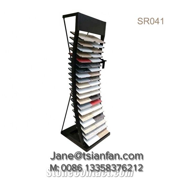 High Quality 3 Row Black Display Tower for Stone
