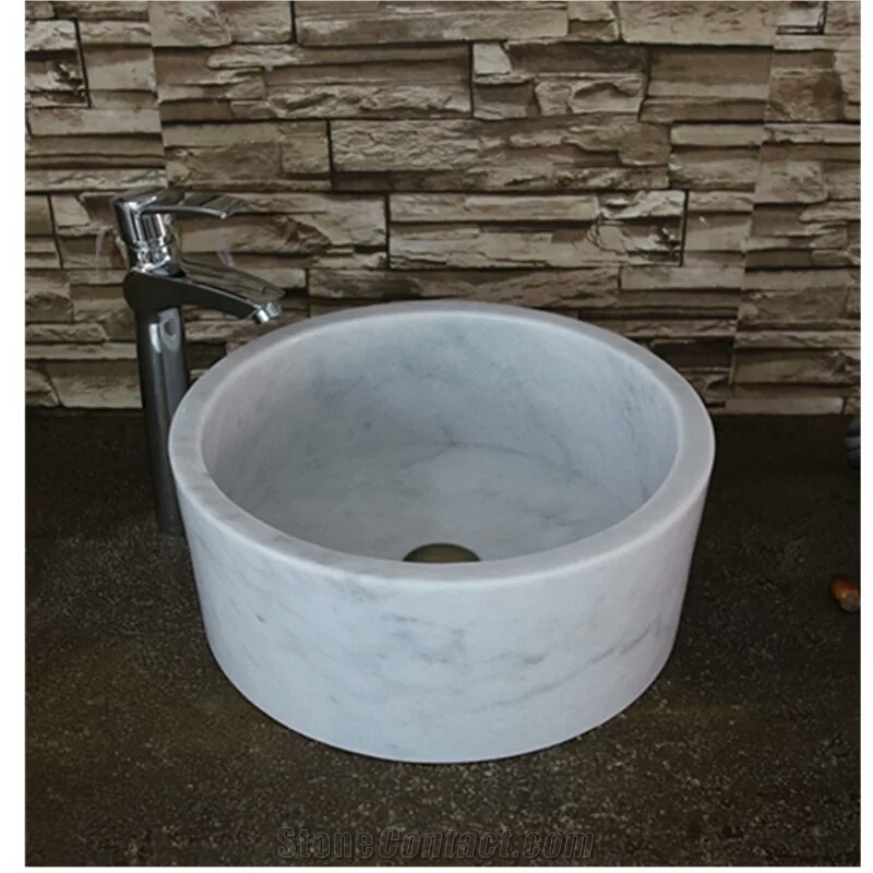 Guangxi White Marble Basin,China White Marble Sink