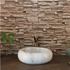 Light Honey Onyx Sink, Onyx Round Basins