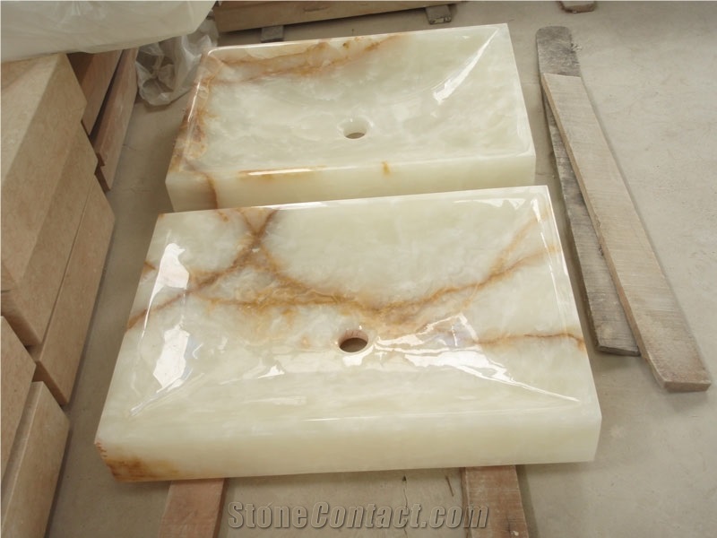 Whit Onyx Basin,Whit Onyx Wash Bowl,Stone Basins
