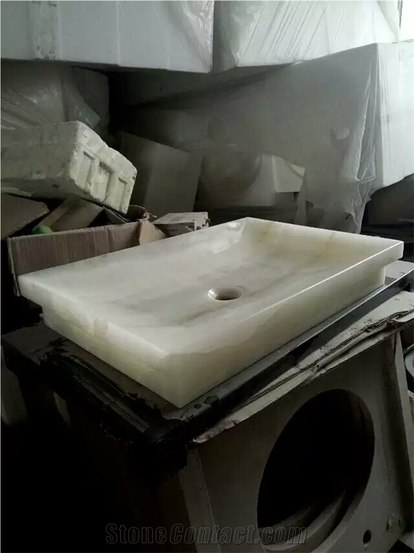 White Onyx Sinks,White Onyx Wash Basins,Stone Sink