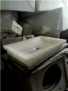 White Onyx Sinks,White Onyx Wash Basins,Stone Sink