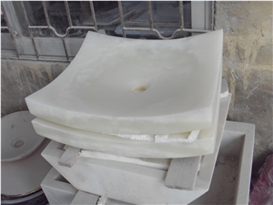 White Onyx Wash Basins, White Onyx Bathroom Sinks