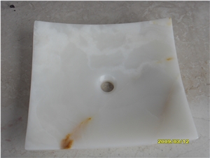 White Onyx Wash Basins, White Onyx Bathroom Sinks