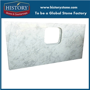 Andromate White Granite Custom Kitchen Countertop