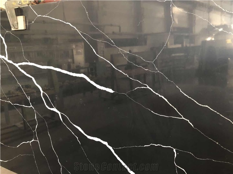 Artificial Black Quartz Slabs