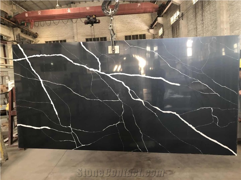 Artificial Black Quartz Slabs