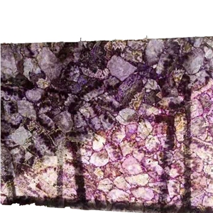 China Amethyst Purple Agate Semiprecious Stone Slabs