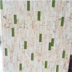 Gold Spider Marble Mosaic Wall Tiles