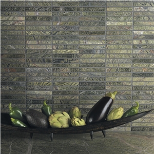 Indian Green Marble Mosaic Bathroom Floor Tiles