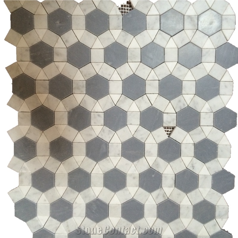 Palissandro Round Marble Mosaic Floor Tiles