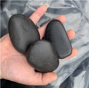 Good Quality Normal Polished Black Pebble Stone