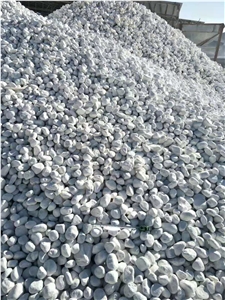 Natural Dolomite Tumbled Snow White Pebble Stone