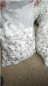 Natural Dolomite Tumbled Snow White Pebble Stone