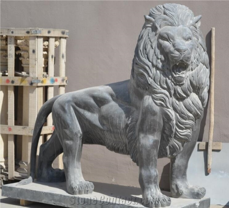 Natural Marble Stone Decoration Lion Sculpture