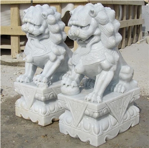 Natural Marble Stone Decoration Lion Sculpture
