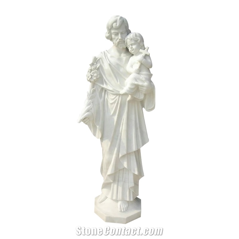 Natural White Marble Religious Sculpture