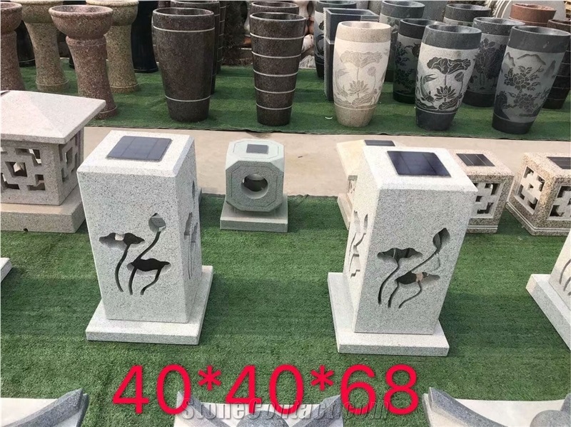 Solar Granite Garden Lanterns