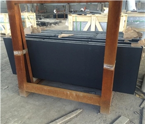 Honed Black Granite Straight Stove Hearth