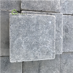 Antiqued Tumble Black Limestone Cobble Pavers