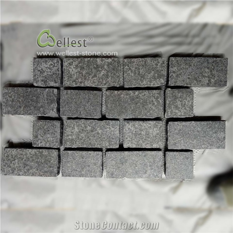 Chicago Pattern Black Basalt Patio Paver Mats