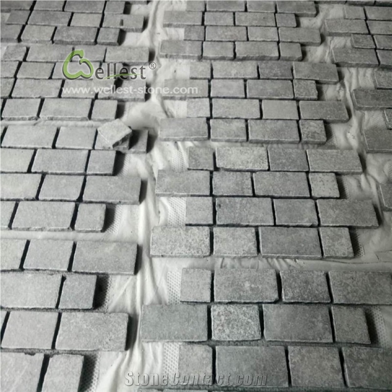 Chicago Pattern Black Basalt Patio Paver Mats