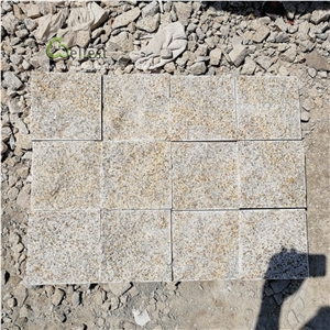 G350 Yellow Granite Cobblestone Paving Stone