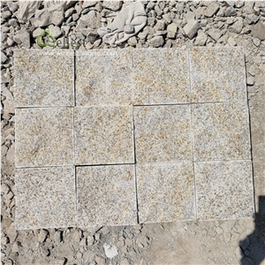 G350 Yellow Granite Cobblestone Paving Stone