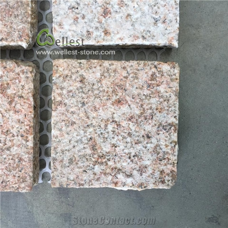 G682 Yellow Granite Cobblestone Paving Mats